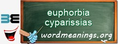WordMeaning blackboard for euphorbia cyparissias